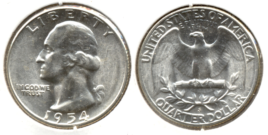 1954-S Washington Quarter MS-60 s