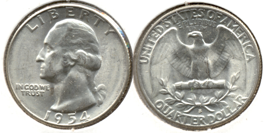 1954-S Washington Quarter MS-60 t
