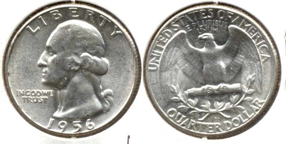 1956 Washington Quarter MS-60 d
