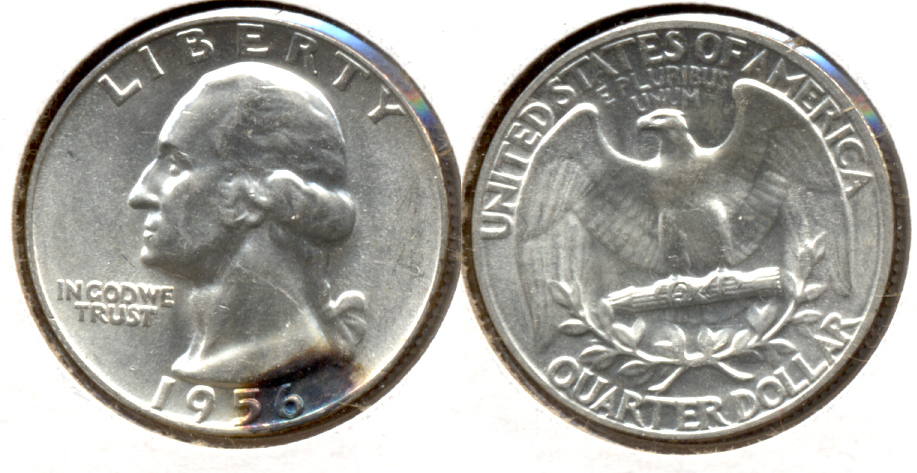 1956 Washington Quarter MS-60 e