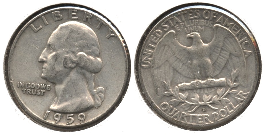 1959-D Washington Quarter VF-20