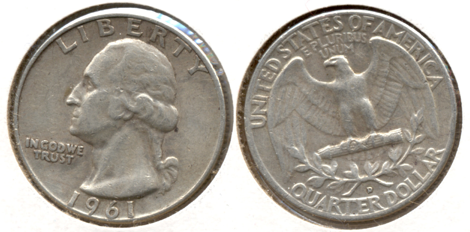 1961-D Washington Quarter VF-20