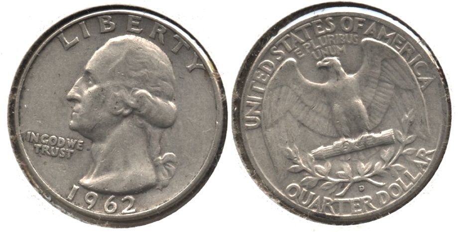 1962-D Washington Quarter EF-40