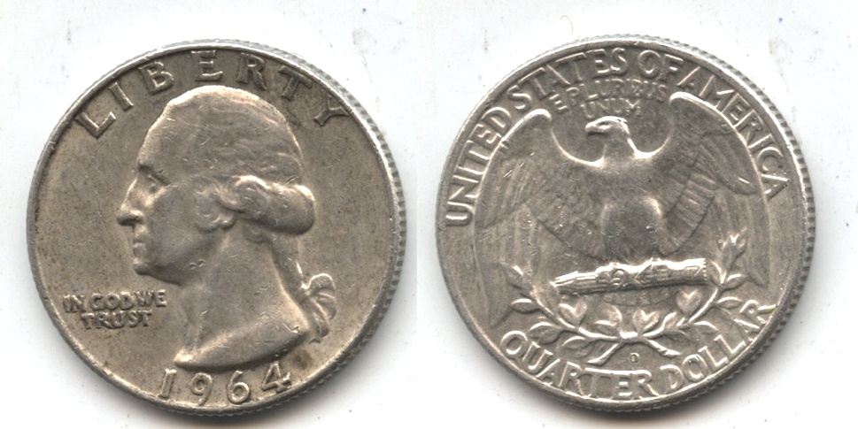 1964-D Washington Quarter EF-40 #d