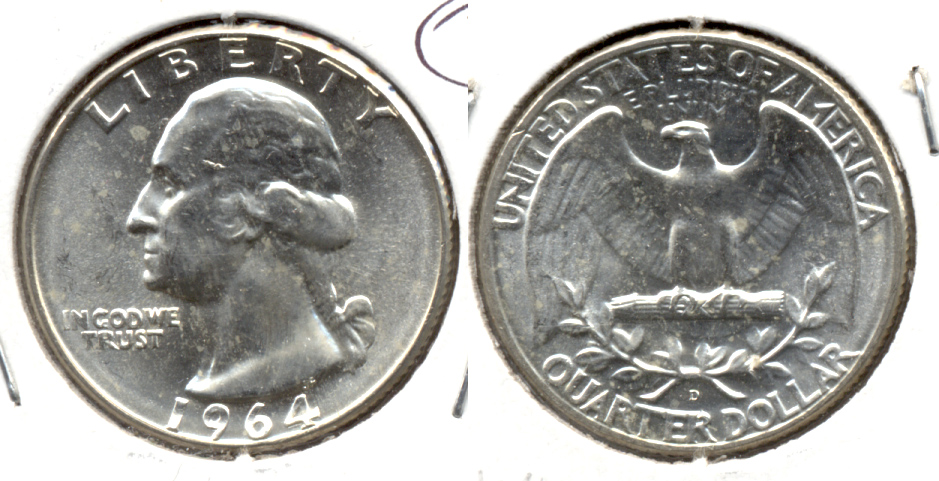 1964-D Washington Quarter MS-60 c