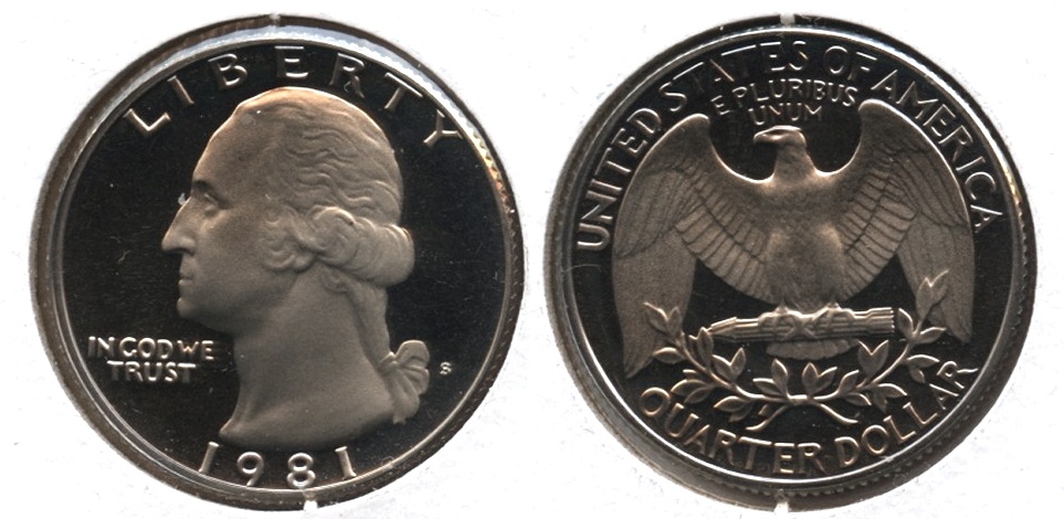 1981-S Type 1 Washington Quarter Proof