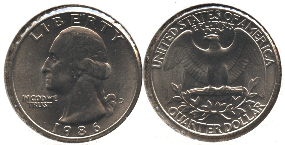 1986-D Washington Quarter Mint State