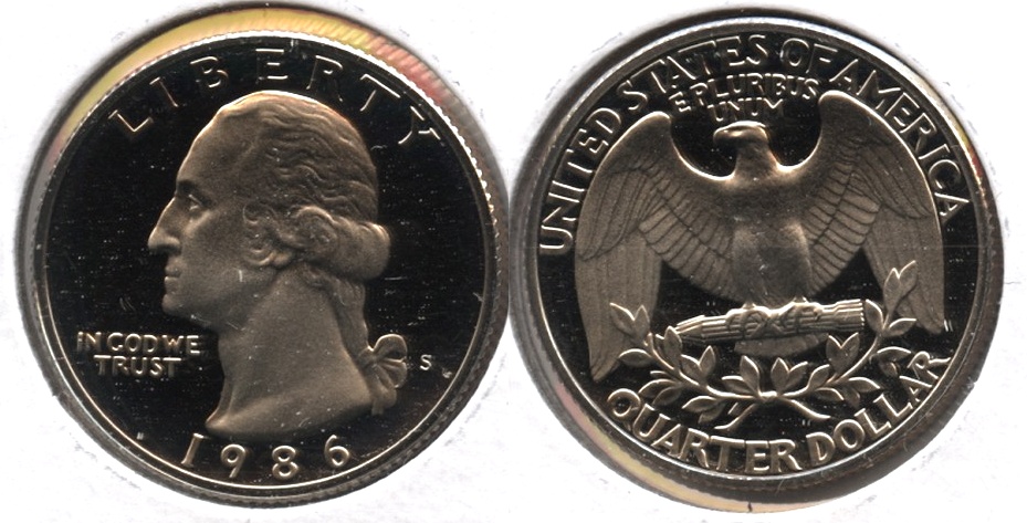 1986-S Washington Quarter Proof
