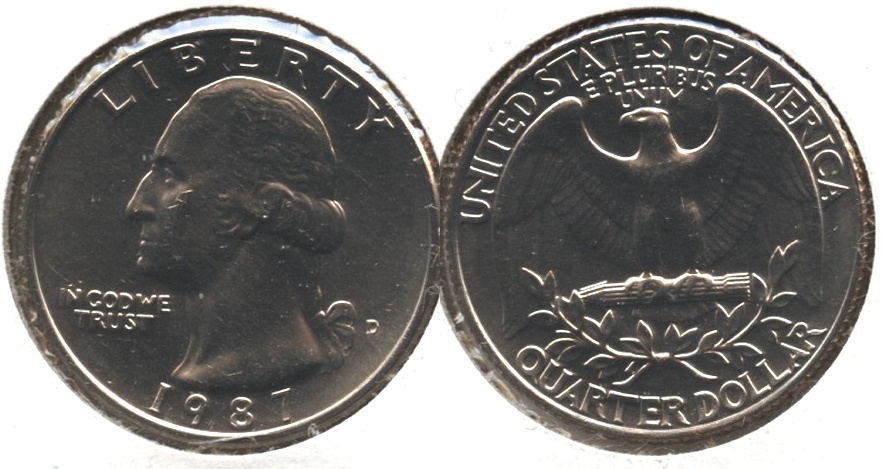 1987-D Washington Quarter Mint State