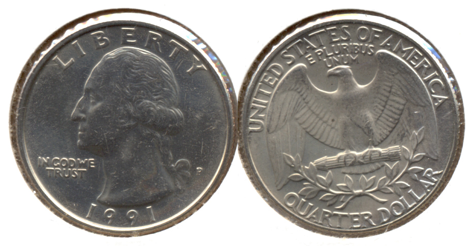 1991-P Washington Quarter Mint State