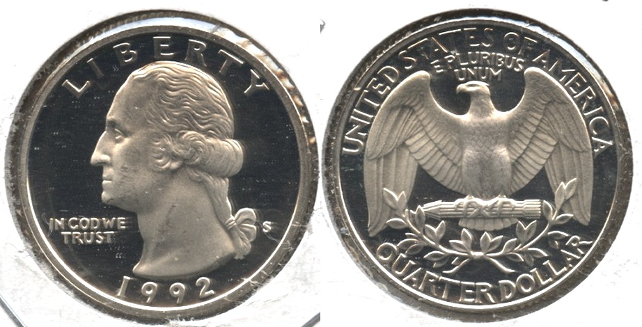1992-S Washington Quarter Silver Proof