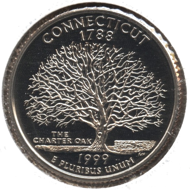 1999-S Connecticut State Quarter Clad Proof