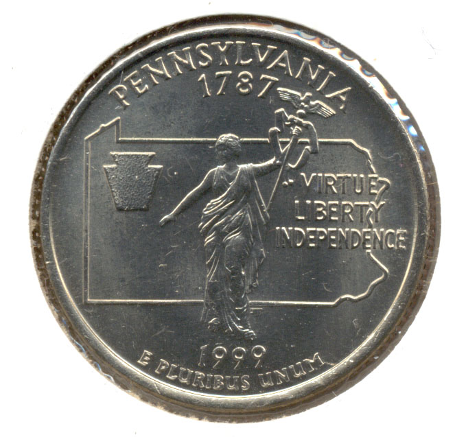 1999 Pennsylvania State Quarter Mint State