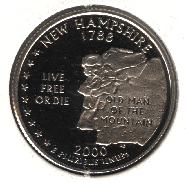2000-S New Hampshire State Quarter Clad Proof