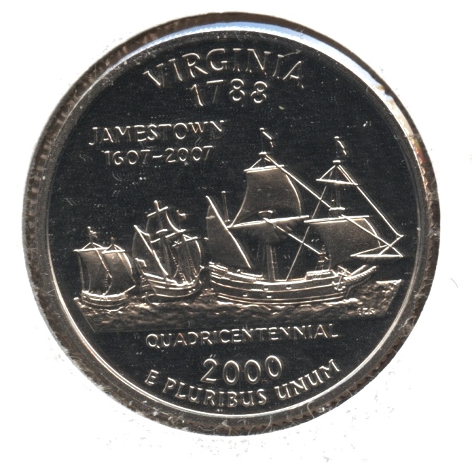 2000-S Virginia State Quarter Clad Proof