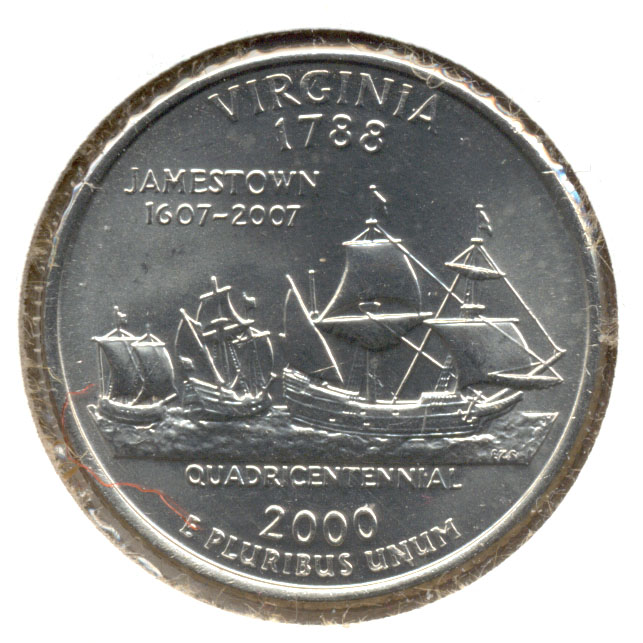 2000 Virginia State Quarter Mint State