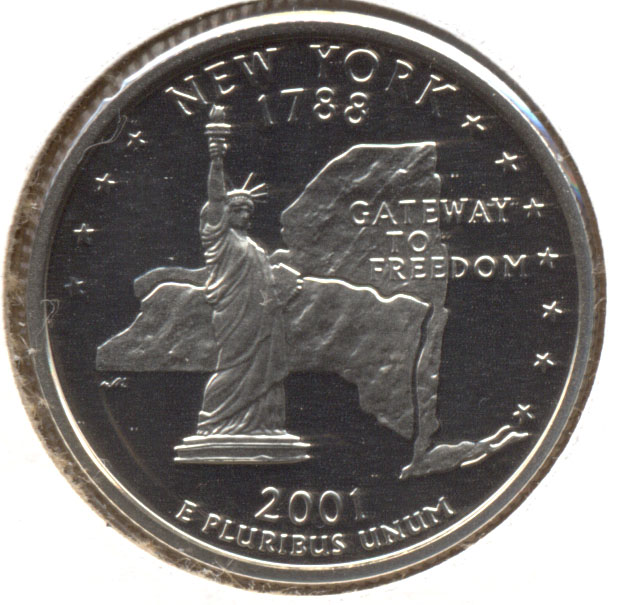 2001-S New York State Quarter Clad Proof
