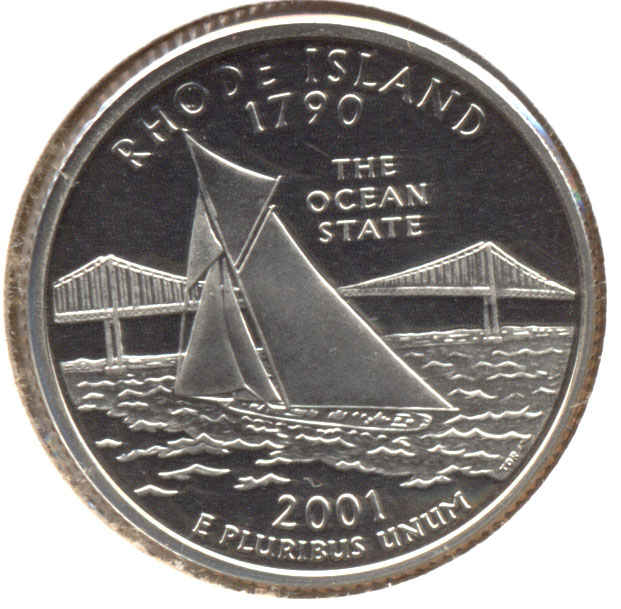 2001-S Rhode Island State Quarter Clad Proof