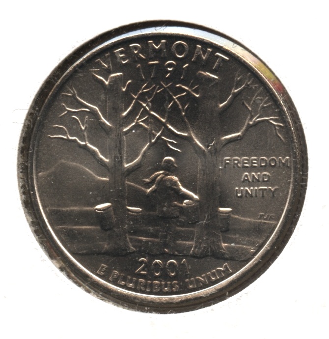 2001 Vermont State Quarter Mint State