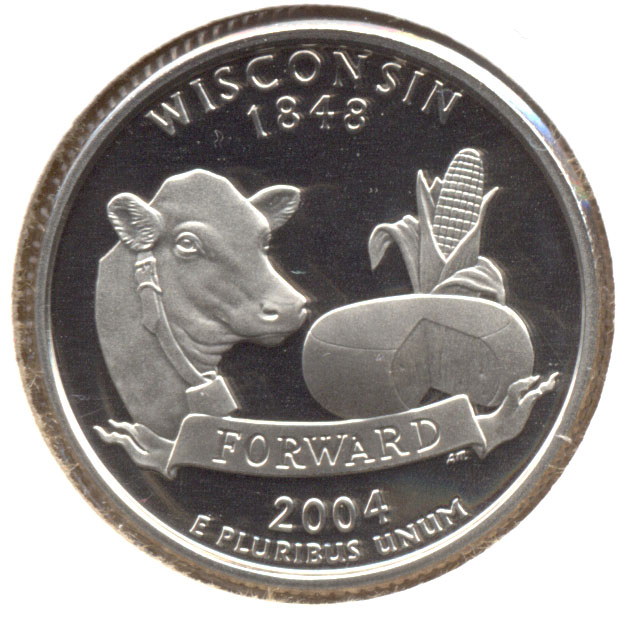 2004-S Wisconsin State Quarter Clad Proof