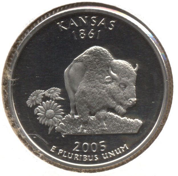2005-S Kansas State Quarter Clad Proof