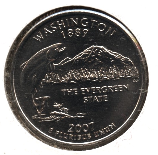 2007 Washington State Quarter Mint State
