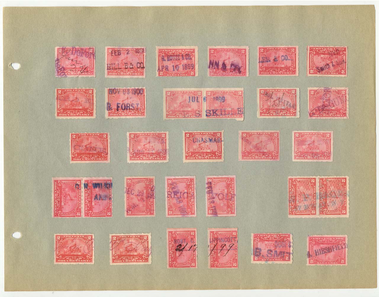 Revenue Stamp Collection Extra Dated Revenue Stamps