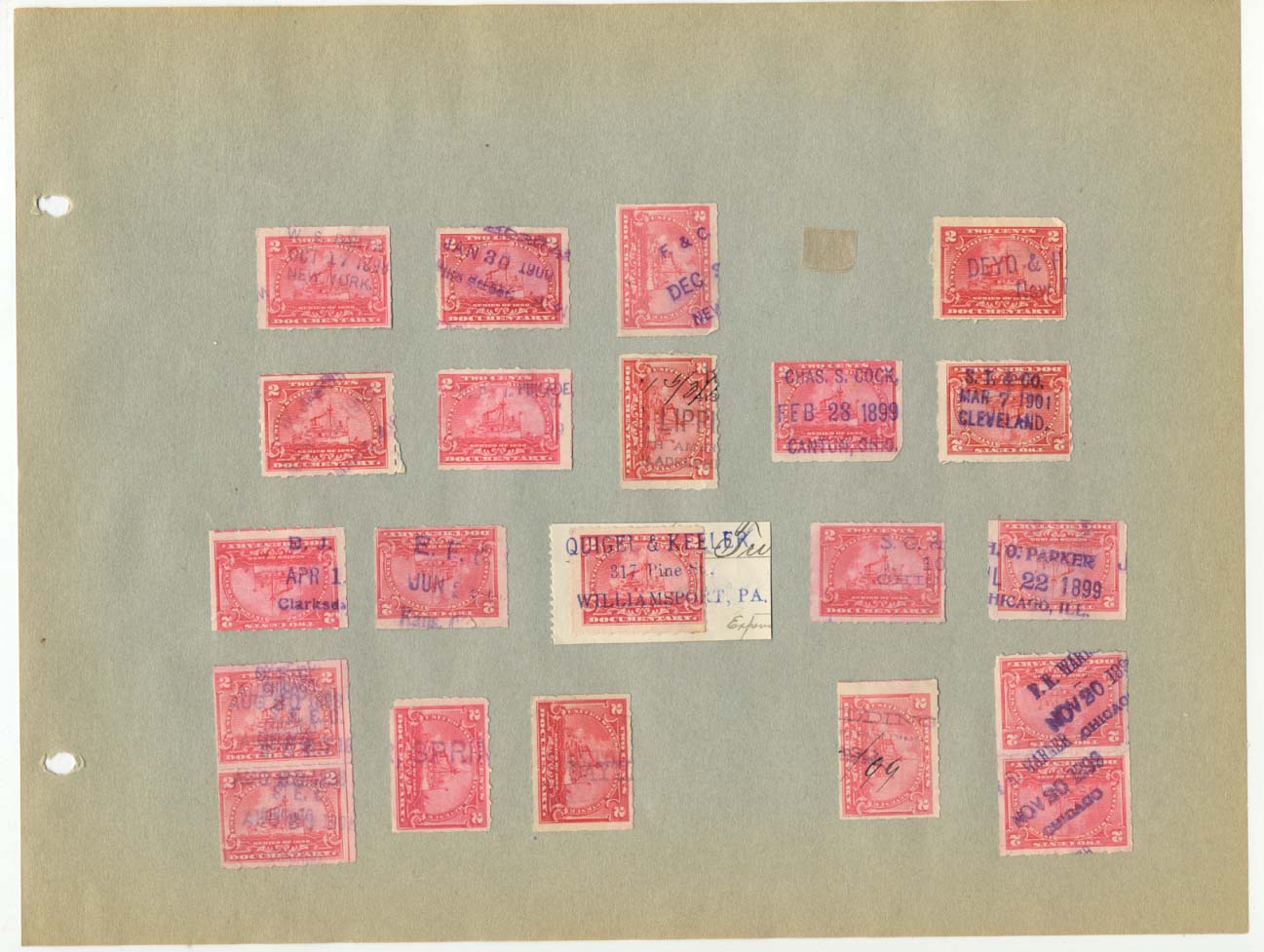 Extra Dated Revenue Stamps page 1