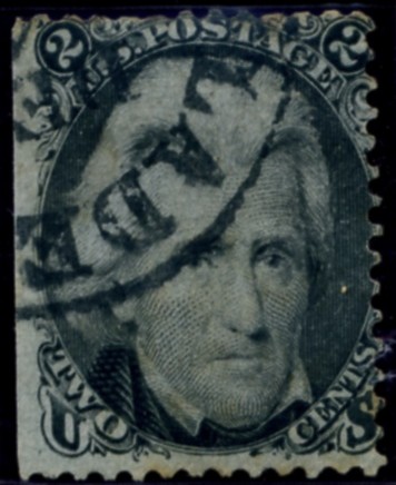 Scott 73 Jackson 2 Cents Stamp Black