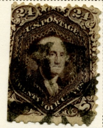 Scott 78 Washington 24 Cents Stamp Lilac a