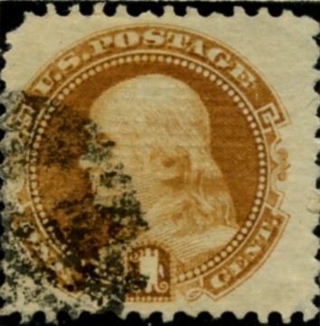Scott 112 Franklin 1 Cent Stamp Buff