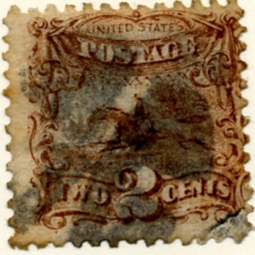 Scott 113 Horse and Rider 2 Cent Stamp Brown a