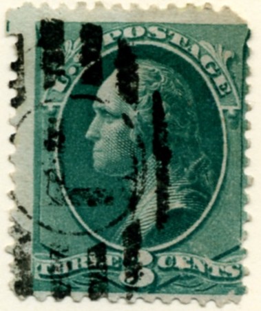 Scott 147 Washington 3 Cent Stamp Green No Grill b