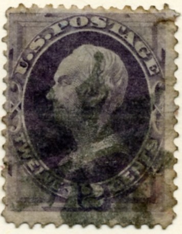 Scott 151 Clay 12 Cent Stamp Light Violet No Grill a