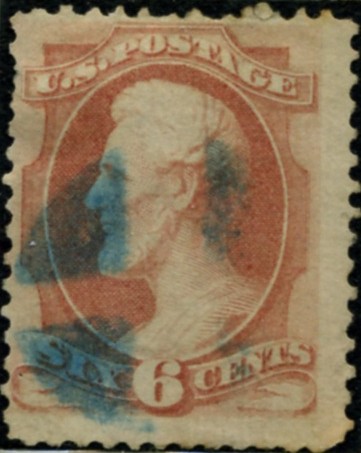 Scott 159 Lincoln 6 Cent Stamp Carmine Continental Bank Note Co