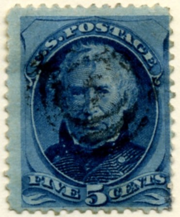Scott 179 5 Cent Stamp Blue Zachary Taylor c