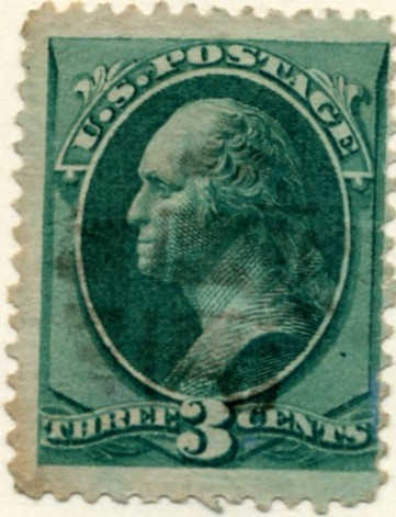 Scott 184 Washington 3 Cent Stamp Green a