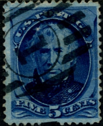 Scott 185 Zachary Taylor 5 Cent Stamp Blue