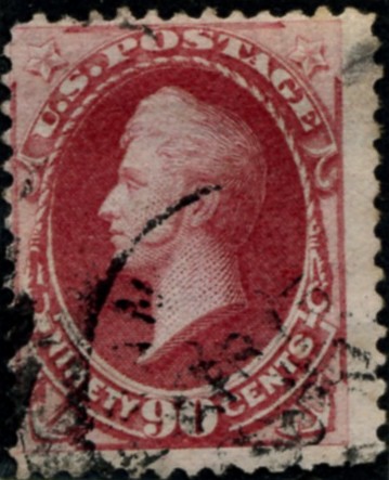 Scott 191 Perry 90 Cent Stamp Carmine