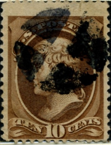 Scott 209 Jefferson 10 Cent Stamp Brown