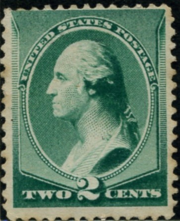 Scott 213 Washington 2 Cent Stamp Green