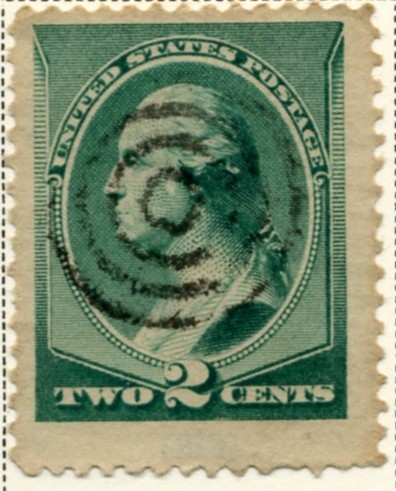 Scott 213 Washington 2 Cent Stamp Green a