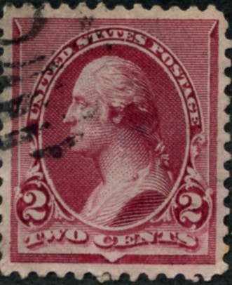 Scott 219d Washington 2 Cents Stamp Lake