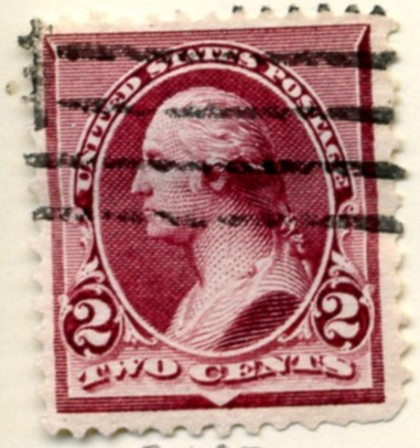 Scott 219d Washington 2 Cents Stamp Lake b