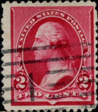 Scott 220 Washington 2 Cents Stamp Carmine