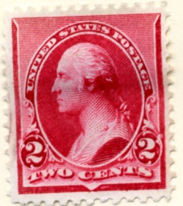 Scott 220 Washington 2 Cents Stamp Carmine b