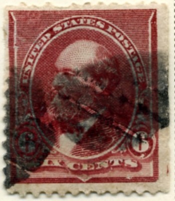 Scott 224 Garfield 6 Cent Stamp Brown Red a