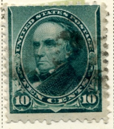 Scott 226 Webster 10 Cent Stamp Green a