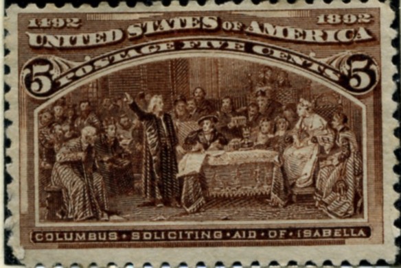 Scott 234 5 Cent Stamp Chocolate Columbian Exposition