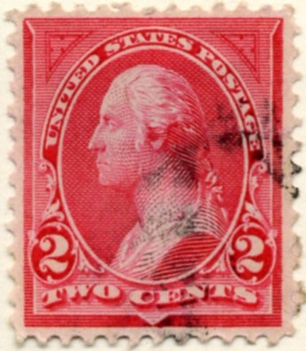 Scott 250 Washington 2 Cents Stamp Carmine Type 1 a
